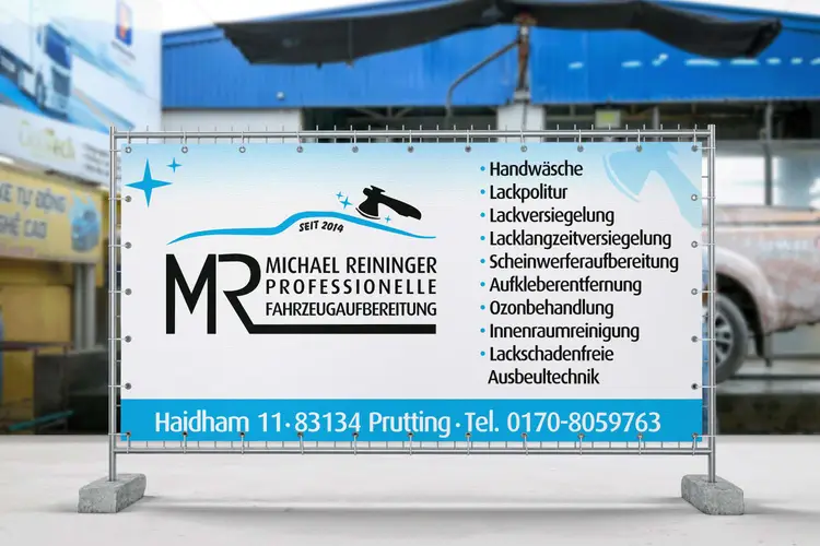 Michael Reininger Fahrzeugaufbereitung Bauzaunbanner